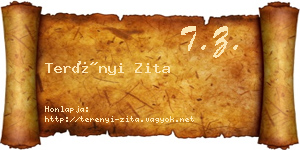 Terényi Zita névjegykártya